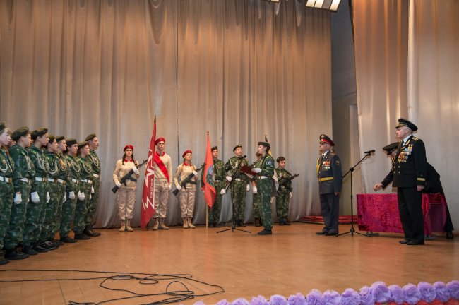  Фото отчет о приеме в Юнармию отряда "Гвардеец" Струговской ООШ